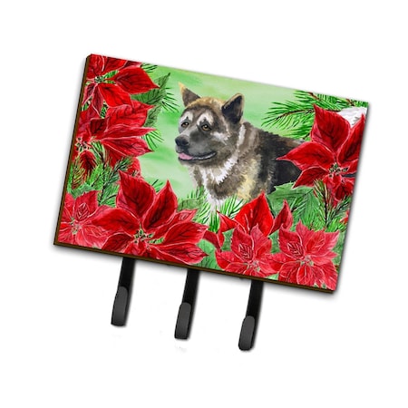 Carolines Treasures American Akita Poinsettas Leash or Key Holder CK1317TH68